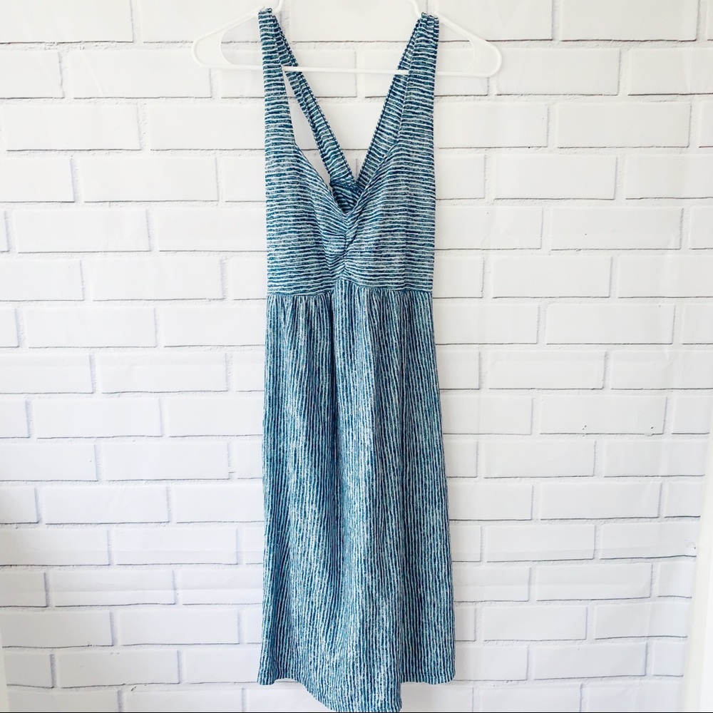 Universal Threads Cross Back Mid Length Dress Blue - image 1